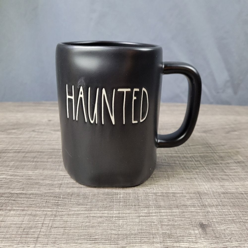 Rae Dunn‎ Artisan Collection Black Ceramic Farmhouse Haunted Halloween Mug